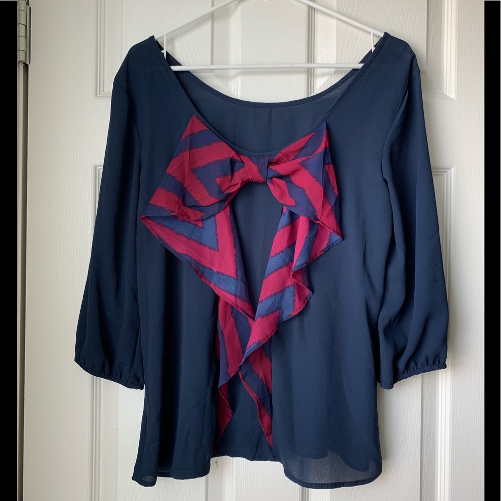 Charming Charlie bow back top